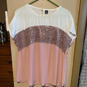 SHEIN Pink glitter top